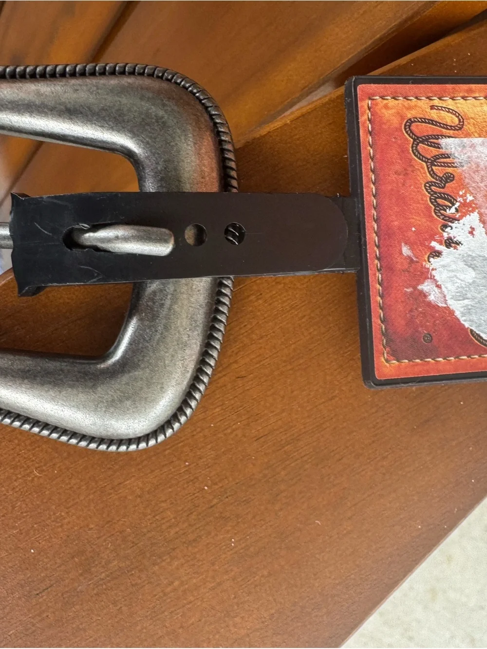 Wrangler Black Hair-On Leather Belt with Silver Conchos new with tag